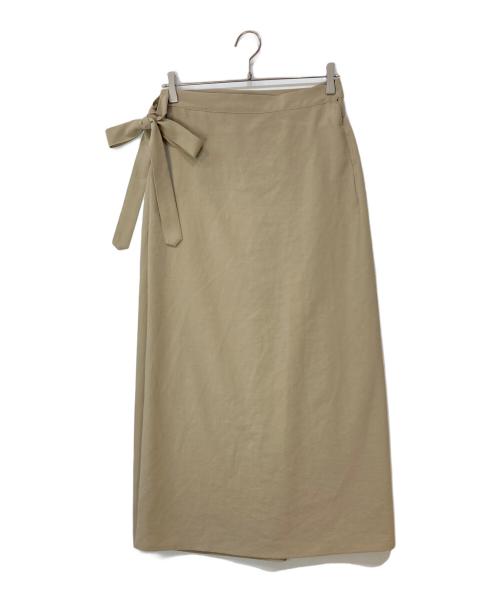 NO CONTROL AIR（ノーコントロールエアー）NO CONTROL AIR (ノーコントロールエアー) ラップロングスカート ベージュ サイズ:38の古着・服飾アイテム