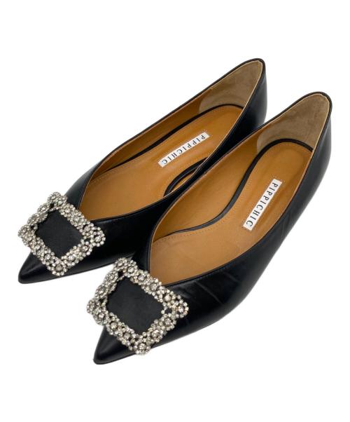 Pippichic（ピッピシック）Pippichic (ピッピシック) ANNA V JEWERLY ビジュー パンプス ブラック サイズ:37の古着・服飾アイテム