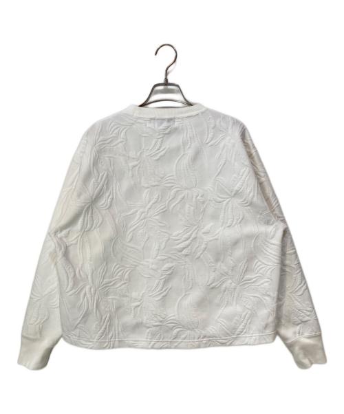 UNITED ARROWS（ユナイテッドアローズ）UNITED ARROWS (ユナイテッドアローズ) フラワー ジャカード ロングスリーブ スウェット ホワイト サイズ:-の古着・服飾アイテム