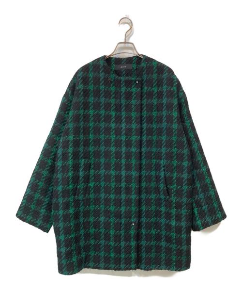 allureville（アルアバイル）allureville (アルアバイル) ジオリカチェックジップブルゾン グリーン サイズ:2の古着・服飾アイテム