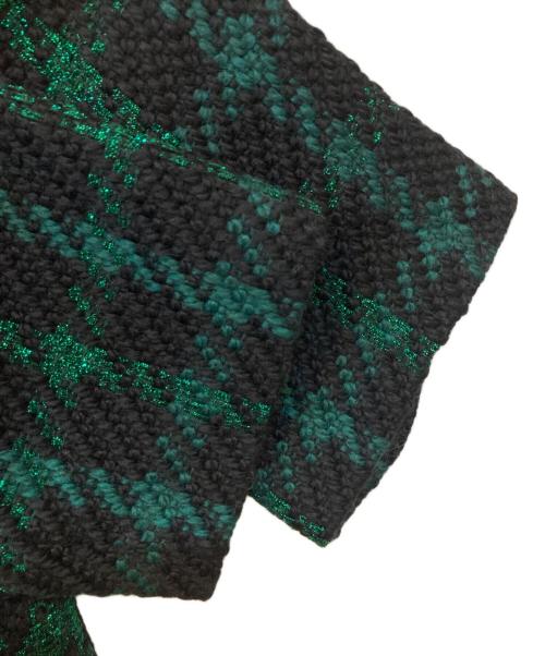 allureville（アルアバイル）allureville (アルアバイル) ジオリカチェックジップブルゾン グリーン サイズ:2の古着・服飾アイテム