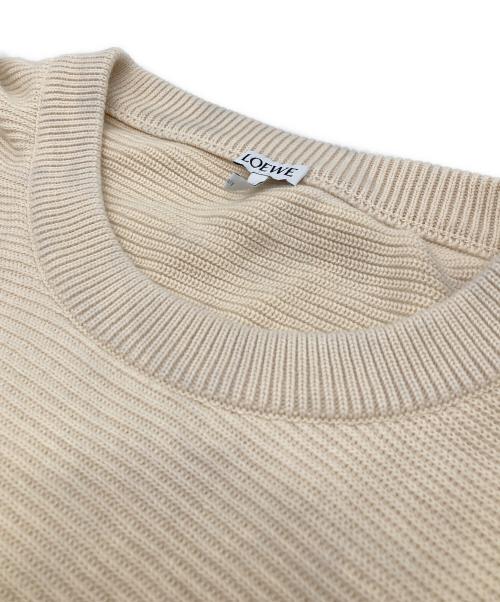LOEWE（ロエベ）LOEWE (ロエベ) 21SS コットン カットアウト ニットセーター ベージュ サイズ:XSの古着・服飾アイテム