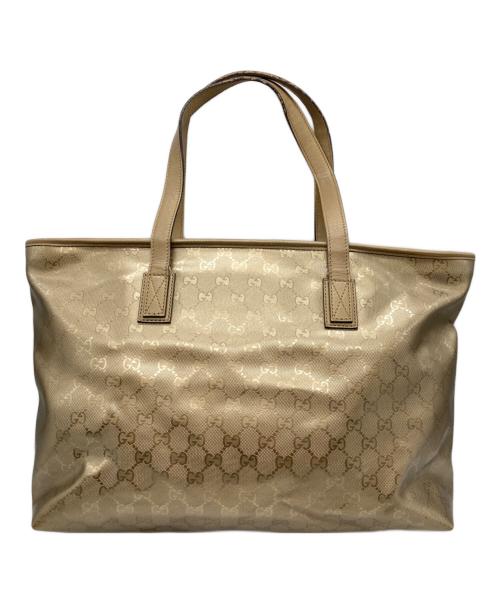 GUCCI（グッチ）GUCCI (グッチ) GGインプリメ トートバッグ ゴールドの古着・服飾アイテム