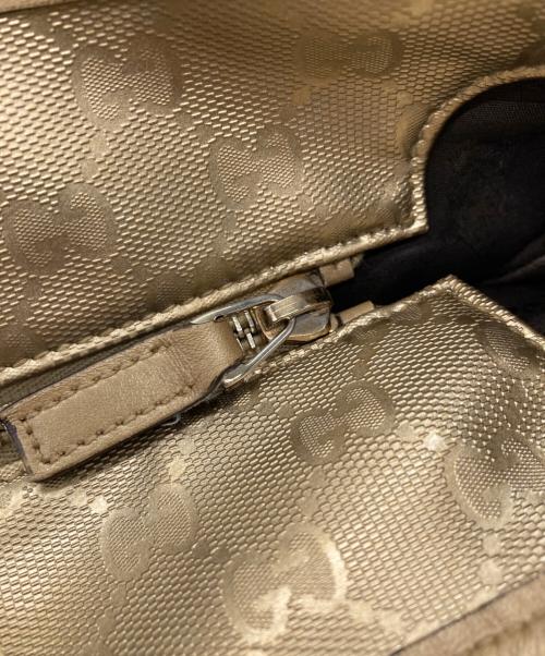 GUCCI（グッチ）GUCCI (グッチ) GGインプリメ トートバッグ ゴールドの古着・服飾アイテム