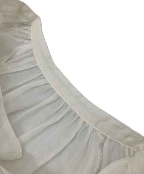 Spick and Span（スピック＆スパン）Spick and Span (スピックアンドスパン) コットンシルクエンブロイダリーパフブラウス ホワイト サイズ:-の古着・服飾アイテム