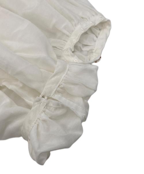 Spick and Span（スピック＆スパン）Spick and Span (スピックアンドスパン) コットンシルクエンブロイダリーパフブラウス ホワイト サイズ:-の古着・服飾アイテム