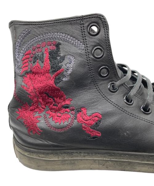 GUCCI（グッチ）GUCCI (グッチ) トムフォード期 ドラゴン 刺繍 ハイカットスニーカー ブラック サイズ:40 1/2の古着・服飾アイテム