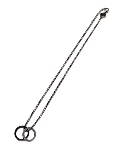 DIESEL（ディーゼル）DIESEL (ディーゼル) ダブルリング ネックレス シルバー サイズ:-の古着・服飾アイテム