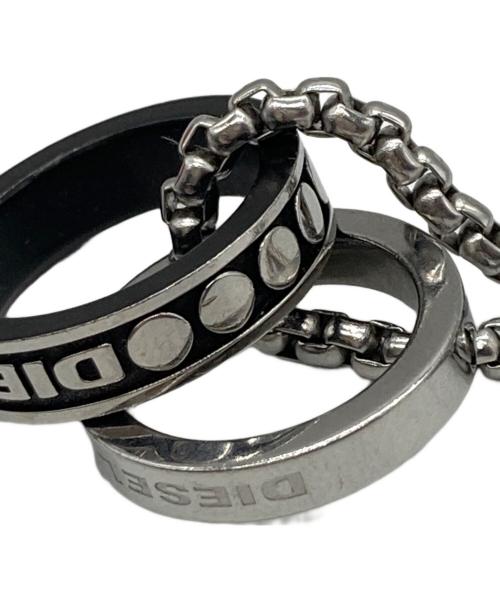 DIESEL（ディーゼル）DIESEL (ディーゼル) ダブルリング ネックレス シルバー サイズ:-の古着・服飾アイテム