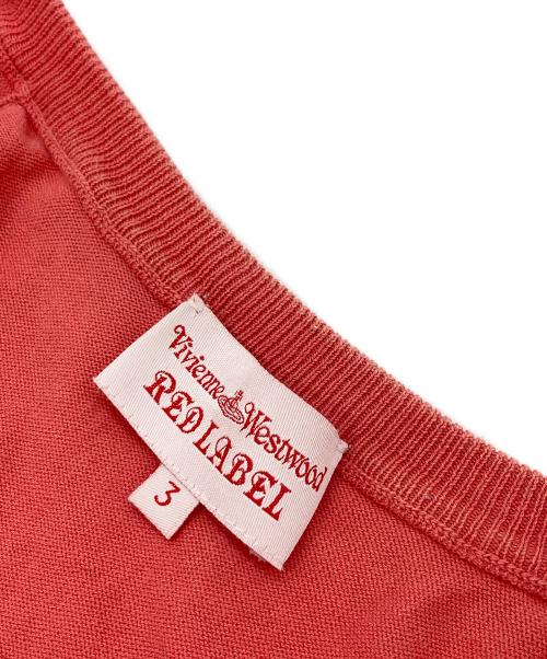 Vivienne Westwood（ヴィヴィアンウエストウッド）Vivienne Westwood (ヴィヴィアンウエストウッド) クルーネックカーディガン レッド サイズ:3の古着・服飾アイテム