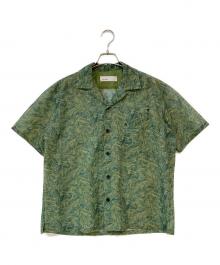 TOGA ARCHIVES（トーガアーカイブス）の古着「メッシュマーブルプリントショートスリーブシャツ」｜グリーン