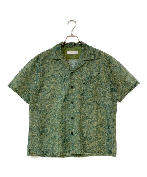 TOGA ARCHIVES（トーガアーカイブス）TOGA ARCHIVES (トーガアーカイブス) メッシュマーブルプリントショートスリーブシャツ グリーン サイズ:Sの古着・服飾アイテム