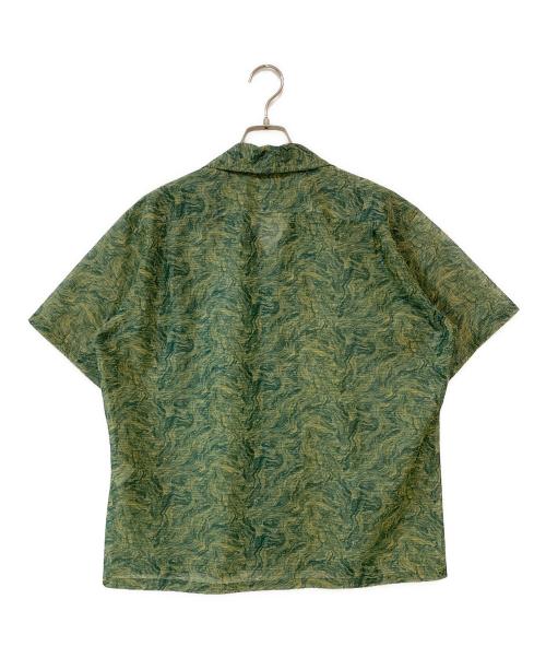 TOGA ARCHIVES（トーガアーカイブス）TOGA ARCHIVES (トーガアーカイブス) メッシュマーブルプリントショートスリーブシャツ グリーン サイズ:Sの古着・服飾アイテム