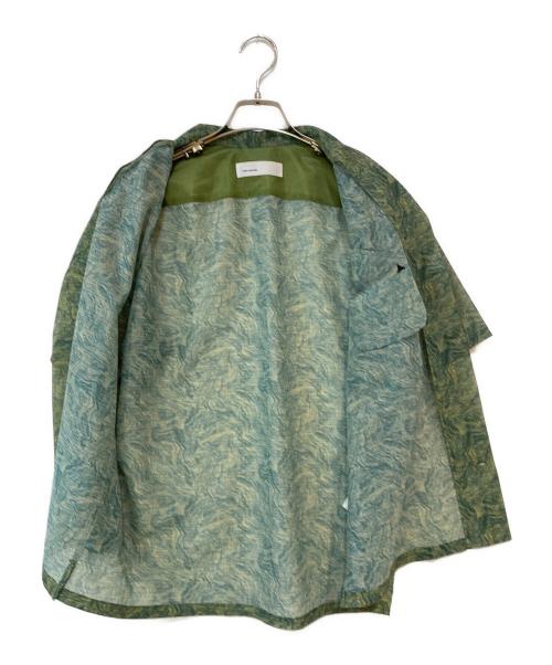 TOGA ARCHIVES（トーガアーカイブス）TOGA ARCHIVES (トーガアーカイブス) メッシュマーブルプリントショートスリーブシャツ グリーン サイズ:Sの古着・服飾アイテム