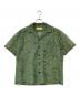 TOGA ARCHIVES（トーガアーカイブス）の古着「メッシュマーブルプリントショートスリーブシャツ」｜グリーン