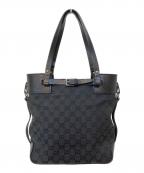 GUCCIグッチ）の古着「GGキャンバス トートバッグ」｜ブラック