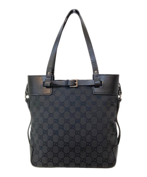 GUCCI（グッチ）GUCCI (グッチ) GGキャンバス トートバッグ ブラック サイズ:-の古着・服飾アイテム