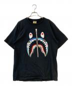 A BATHING APEア ベイシング エイプ）の古着「シャークプリント Tシャツ」｜ブラック