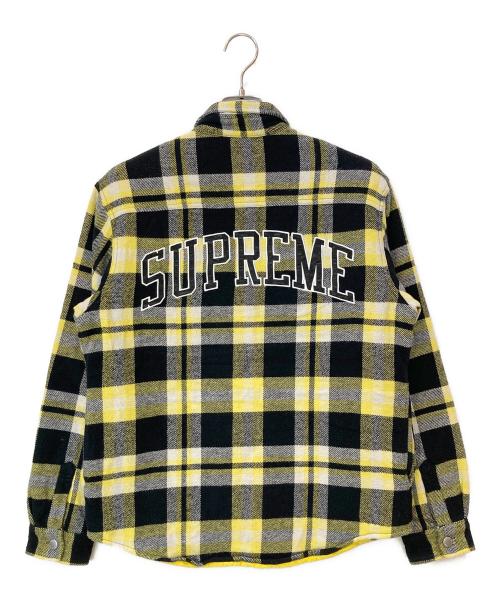 SUPREME（シュプリーム）SUPREME (シュプリーム) 17FW Quilted Arc Logo Flannel Shirt イエロー サイズ:Mの古着・服飾アイテム