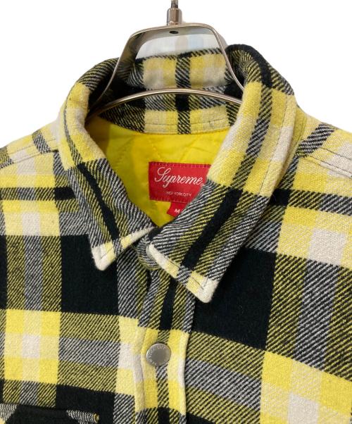 SUPREME（シュプリーム）SUPREME (シュプリーム) 17FW Quilted Arc Logo Flannel Shirt イエロー サイズ:Mの古着・服飾アイテム