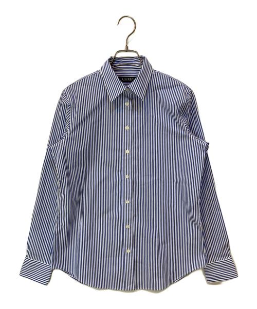 LAUREN RALPH LAUREN（ローレンラルフローレン）LAUREN RALPH LAUREN (ローレンラルフローレン) ストライプシャツ ブルー サイズ:Sの古着・服飾アイテム