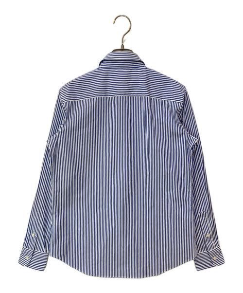 LAUREN RALPH LAUREN（ローレンラルフローレン）LAUREN RALPH LAUREN (ローレンラルフローレン) ストライプシャツ ブルー サイズ:Sの古着・服飾アイテム