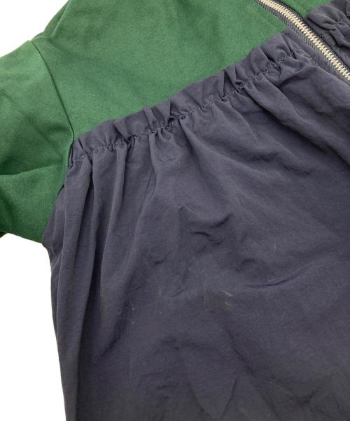 LOWRYS FARM（ローリーズファーム）LOWRYS FARM (ローリーズファーム) NBA (エヌビーエー) ワンピース グリーン×ネイビー サイズ:Fの古着・服飾アイテム