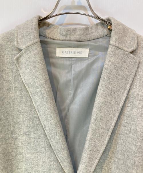 GALERIE VIE（ギャルリーヴィー）GALERIE VIE (ギャルリーヴィー) カシミヤ混チェスターコート グレー サイズ:36の古着・服飾アイテム