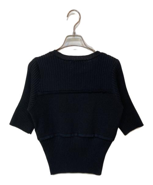 ANDREA&Co.（アンドレアアンドコー）ANDREA&Co. (アンドレアアンドコー) ビスチェニットトップス+ボリュームフリルチュールスカート ブラック サイズ:Fの古着・服飾アイテム