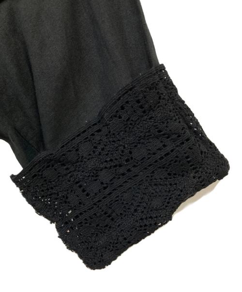 nest Robe（ネストローブ）nest Robe (ネストローブ) リネンクロシェ風レースチュニック ブラック サイズ:Fの古着・服飾アイテム