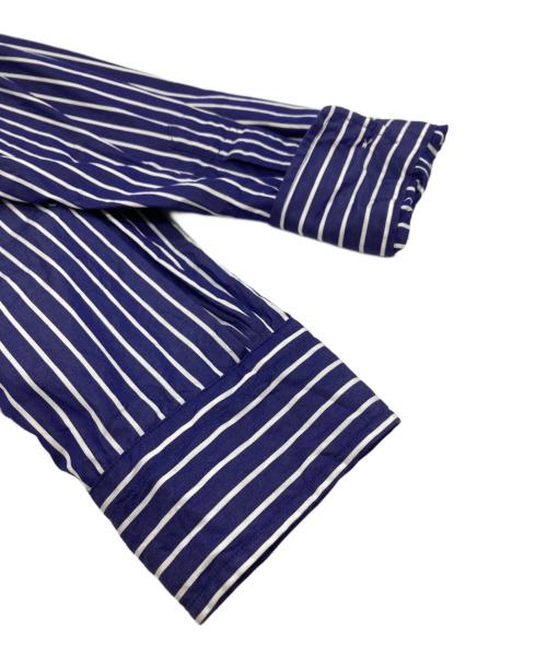 Graphpaper（グラフペーパー）Graphpaper (グラフペーパー) THOMAS MASON (トーマスメイソン) ストライプBDシャツ ブルー サイズ:3の古着・服飾アイテム