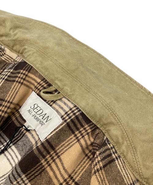 SEDAN ALL-PURPOSE（セダンオールパーパス）SEDAN ALL-PURPOSE (セダンオールパーパス) Vintage Washed Cotton Duck Jacket カーキ サイズ:XLの古着・服飾アイテム