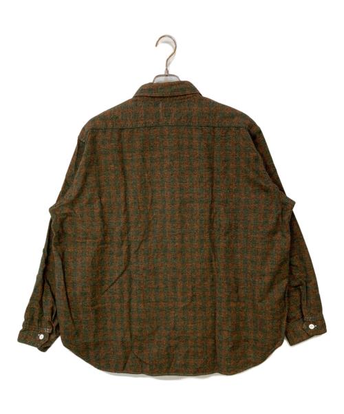 POST O'ALLS（ポストオーバーオールズ）POST O'ALLS (ポストオーバーオールズ) St.Louis - Cotton Flannel Plaid orange block オレンジ サイズ:XLの古着・服飾アイテム