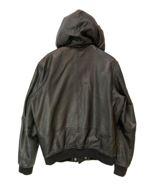 DIESEL（ディーゼル）DIESEL (ディーゼル) ラムレザーレザージャケット ブラック サイズ:Lの古着・服飾アイテム