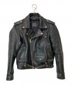 KADOYAカドヤ）の古着「ダブルライダースジャケット」｜ブラック