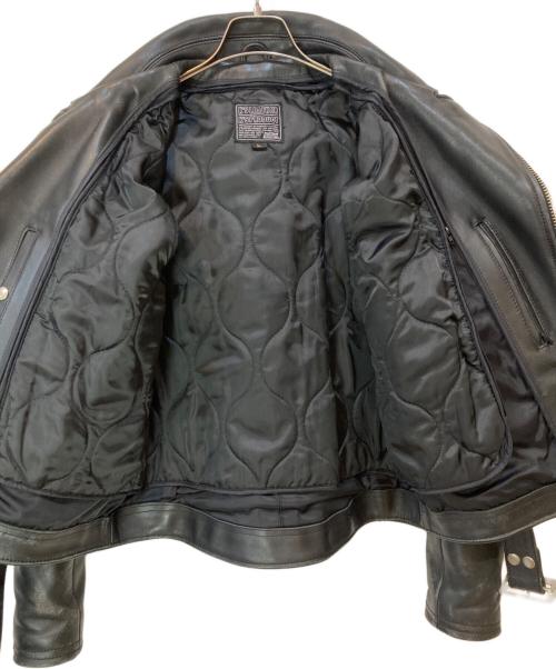 KADOYA（カドヤ）KADOYA (カドヤ) ダブルライダースジャケット ブラック サイズ:Lの古着・服飾アイテム