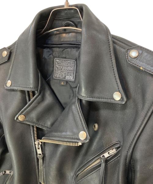 KADOYA（カドヤ）KADOYA (カドヤ) ダブルライダースジャケット ブラック サイズ:Lの古着・服飾アイテム