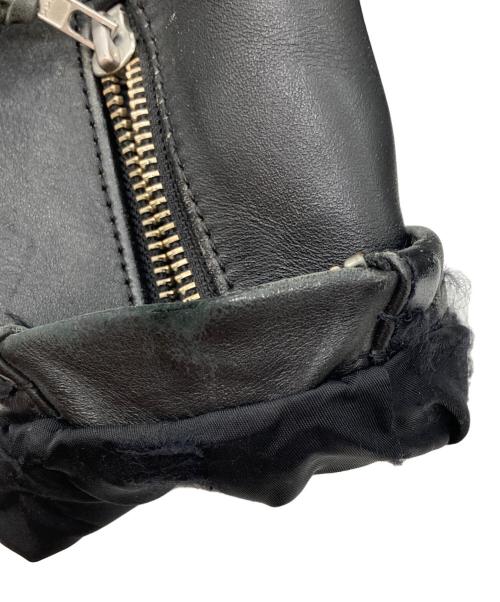 KADOYA（カドヤ）KADOYA (カドヤ) ダブルライダースジャケット ブラック サイズ:Lの古着・服飾アイテム