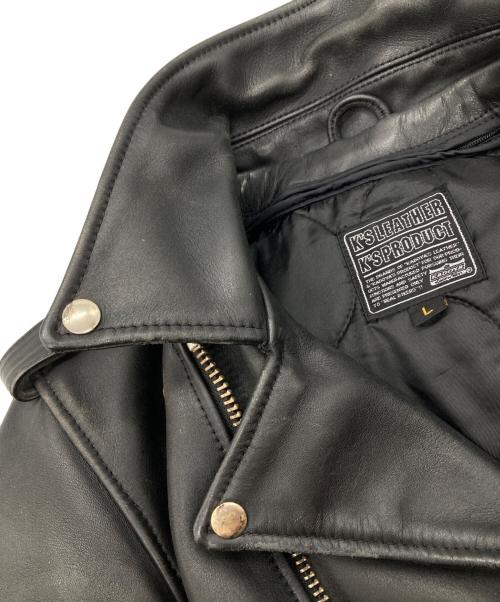 KADOYA（カドヤ）KADOYA (カドヤ) ダブルライダースジャケット ブラック サイズ:Lの古着・服飾アイテム
