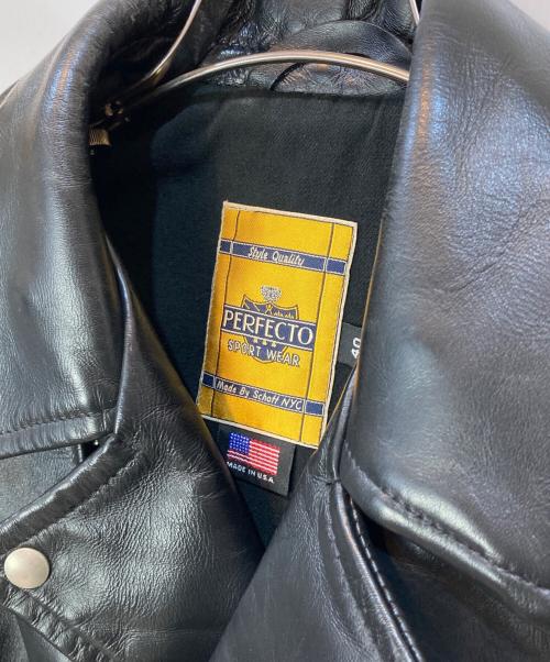 Schott（ショット）Schott (ショット) ダブルライダースジャケット ブラック サイズ:40の古着・服飾アイテム