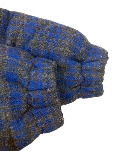 MONCLER（モンクレール）MONCLER (モンクレール) JUNYA WATANABE MAN (ジュンヤワタナベマン) ウール チェック ダウンジャケット ブルー サイズ:Sの古着・服飾アイテム