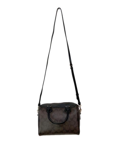 COACH（コーチ）COACH (コーチ) シグネチャー PVC レザー ベネット ミニ サッチェルバッグ ブラウン サイズ:-の古着・服飾アイテム