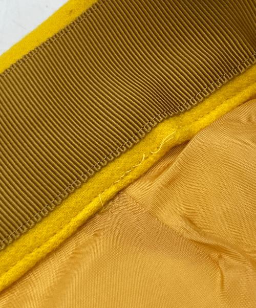 sacai（サカイ）sacai (サカイ) ウールクロップドサイドラインパンツ イエロー サイズ:2の古着・服飾アイテム