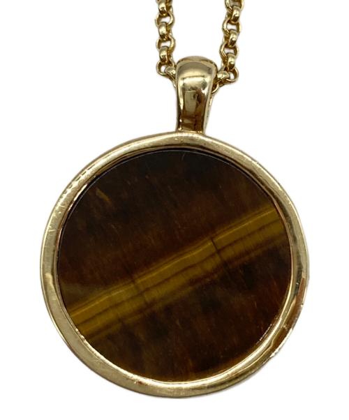 TOM WOOD（トムウッド）TOM WOOD (トムウッド) Round Pendant Tiger Eye Gold ラウンドペンダントタイガーアイネックレス ゴールド サイズ:なしの古着・服飾アイテム
