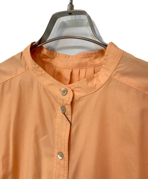 Audrey and John Wad（オードリーアンドジョンワッド）AUDREY AND JOHN WAD (オードリーアンドジョンワッド) バンドカラーギャザーワンピース オレンジ サイズ:F 未使用品の古着・服飾アイテム