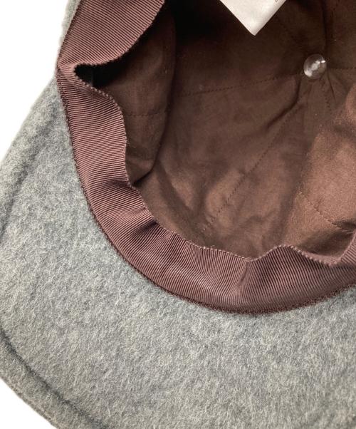 kijima takayuki（キジマタカユキ）KIJIMA TAKAYUKI (キジマタカユキ) WOOL&RECYCLE POLYESTER BEAVER 6P CAP(ウール&リサイクルポリエルテルビーバー6パネルキャップ) グレー サイズ:1の古着・服飾アイテム