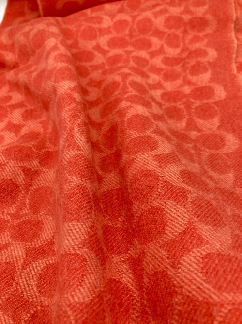 COACH（コーチ）COACH (コーチ) ウールカシミヤ シグネチャーマフラー オレンジ サイズ:- 未使用品の古着・服飾アイテム