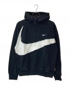 NIKEナイキ）の古着「SWOOSH FLC HZ HOODIE」｜ブラック