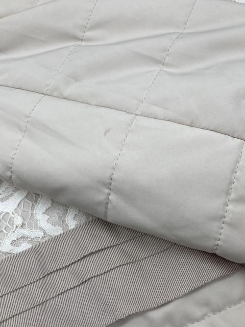 LANVIN en Bleu（ランバンオンブルー）LANVIN en Bleu (ランバンオンブルー) レースデザインキルティングコート ベージュ サイズ:38の古着・服飾アイテム