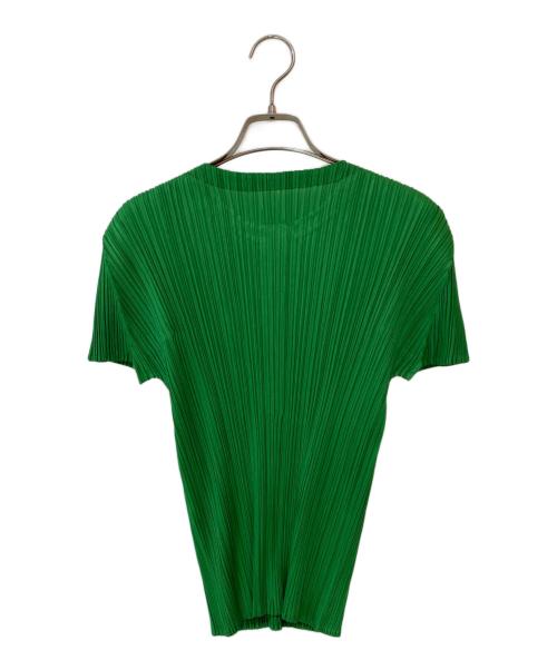 PLEATS PLEASE（プリーツプリーズ）PLEATS PLEASE (プリーツプリーズ) プリーツブラウス グリーン サイズ:3の古着・服飾アイテム